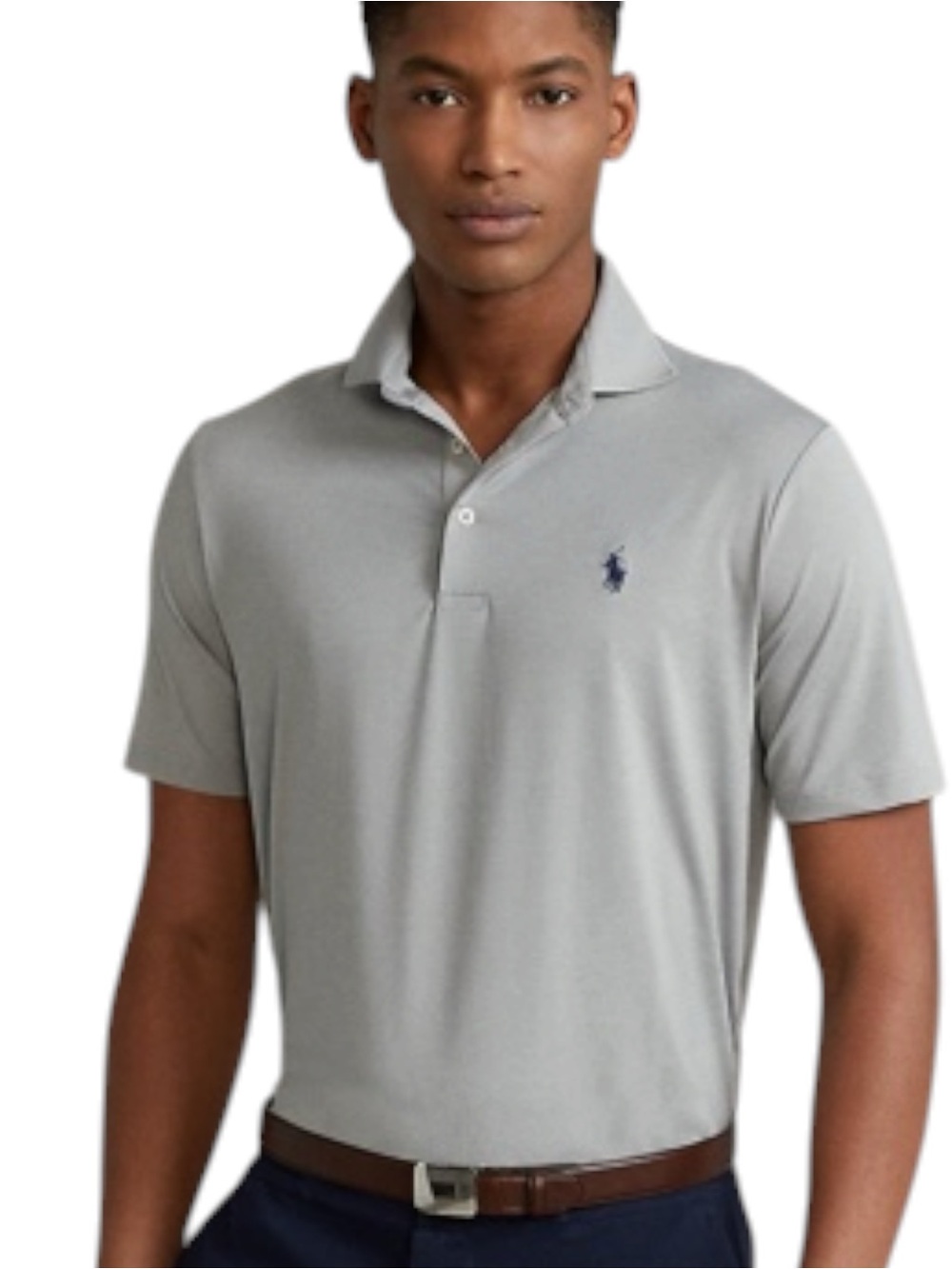 Polo Ralph Lauren Classic Fit Performance Polo Shirt Mens Large in Light Grey